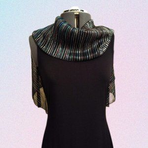 NWT Black Party Dress with Festive Shimmery Capelet